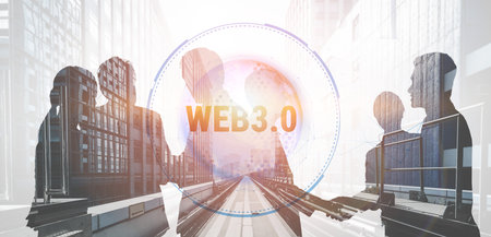 The global impact of the Web 3.0 next generation internet. A futuristic concept of a worldwide decentralized network and digital transformation. Motifの写真素材