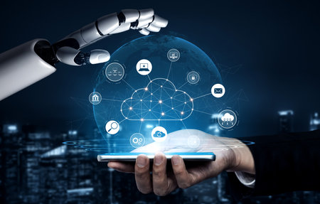 AI enhances cloud computing by optimizing service, cloud, and network integration for efficient...