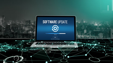 Software update on computer for modish version of device software upgrade