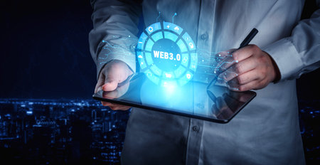 The Web 3.0 technology ecosystem and its digital applications. An interface showcasing the various...