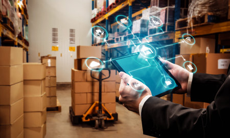 Smart warehouse management system with innovative internet of things technology to identify package...