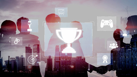 Achievement and success concept representing goal accomplishment, motivation, performance,...