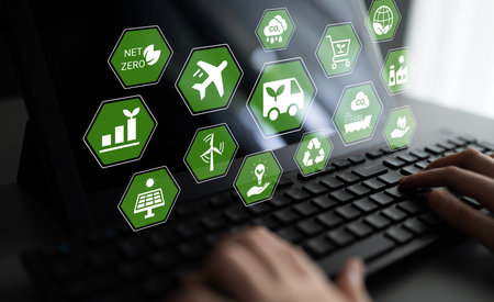 Green energy network supports sustainability, reduces carbon emissions, and promotes renewable...