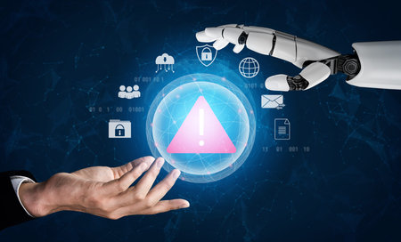 AI monitoring and detecting cybersecurity threats, identifying data breaches and system...