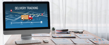 Delivery tracking system for e-commerce and brisk online business to timely goods transportation and...