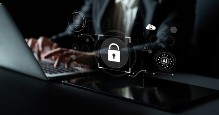 AI cyber security system using biometric authentication and privacy control. Cyber security protects...