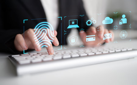 System for safeguarding digital identity using fingerprint authentication, encryption, and secure...