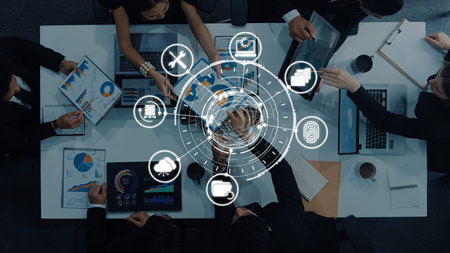 Data recovery icons show backup, data recovery process, and secure restoration. Data recovery...