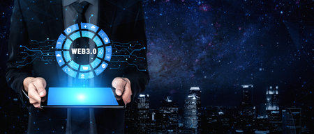 The Web 3.0 technology ecosystem and its digital applications. An interface showcasing the various...