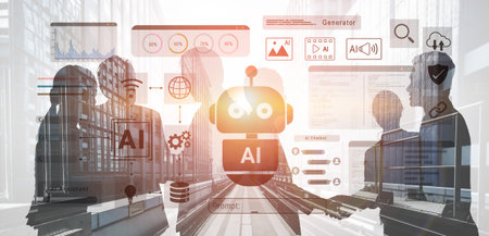 AI chatbot assistant enhances intelligent automation, data analysis, and customer interaction on...