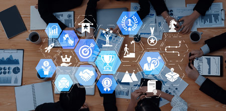 Business achievement involves goal setting, achievement milestones, and achievement recognition. Clear strategies lead to sustained achievement success. Enticeの写真素材