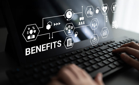 Employee benefit program improves HR management, workforce satisfaction, and corporate engagement Parseの写真素材