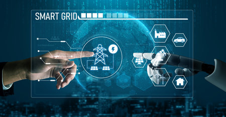 AI optimizes smart grid infrastructure by integrating renewable energy, managing distribution, and...