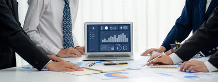 Business data dashboard provide brisk business intelligence analytic for marketing strategy planning