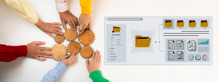 A user interface for a document management system. The dashboard provides file organization, a...