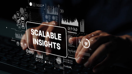 Innovative Digital Interface Showcasing Scalable Insights with Data Visualization and Modern...