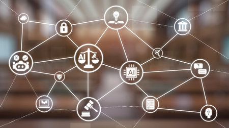 AI is transforming society, raising important ethics questions. Ethics in AI design ensures fairness. AI ethics promote responsible decisions. Balancing AI power with strong ethics is essential.の写真素材