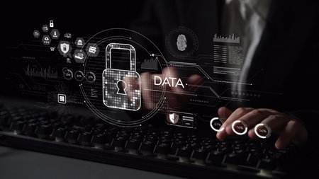 Cyber security protection and cyber security strategies against cyber threats, system hacks, digital...