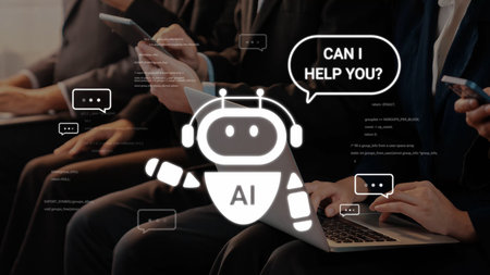 Friendly AI Chatbot Offering Assistance in a Digital Environment with Users Interacting on Mobile...
