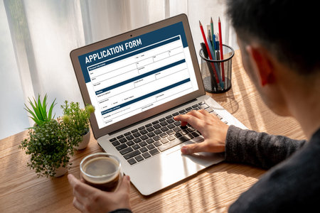 Online application form for modish registration on the internet website