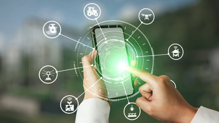 Concept of smart agriculture revolutionizes modern farming. Using innovation and automation, this...