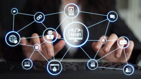 Software development with coding overlays, programming languages, developer tools, mobile app...