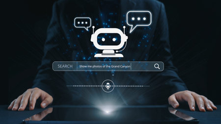 AI assistant with voice chat interface, combining smart chatbot, voice command, and AI-powered...