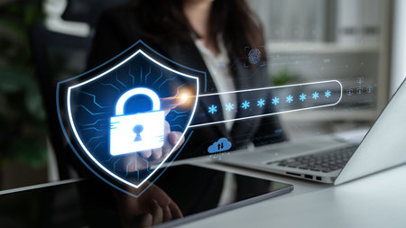 A concept of advanced network security. This system combines password protection with biometric...