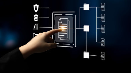 Document security system protects files, enhances folder management, and supports digital collaboration Parseの写真素材