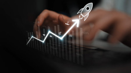 Business growth strategy drives business, growth, and success by following structured roadmap, analysis, and progress toward long-term achievementの写真素材