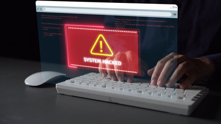 Cybersecurity defense and system protection from hackers, secure digital systems, cyberattack...