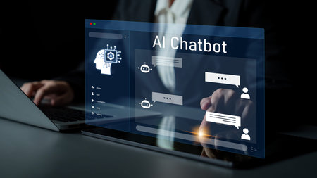 AI chatbot interface facilitates communication, chatbot, and AI interaction for automated user...