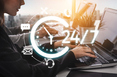 24-hour customer support via help desk, live chat, and online services ensures technical assistance...