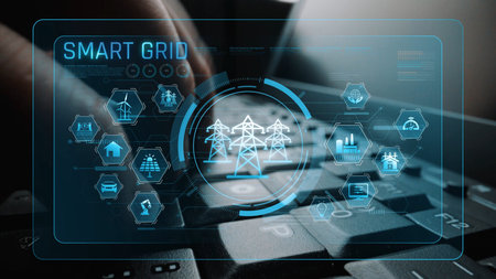 Smart grid system integrating renewable energy sources, energy storage, smart inverters, and demand...