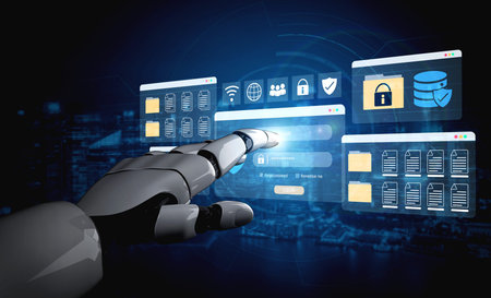AI enhancing cybersecurity with encrypted authentication, identity verification, and secure access...