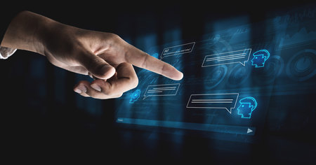 AI chatbot interface facilitates communication, chatbot, and AI interaction for automated user...