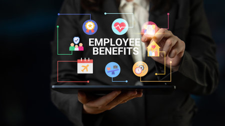 Employee benefits program supports corporate wellness, work-life balance, and employee satisfaction Parseの写真素材