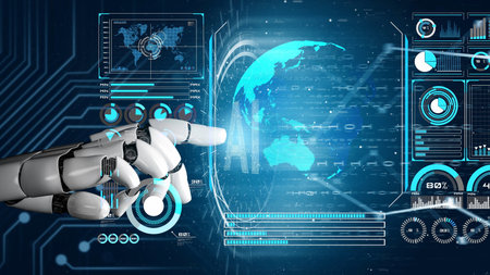 AI-powered global network interface enabling real-time data interaction, virtual assistant support,...