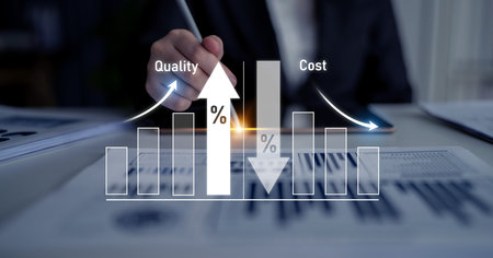 Increase quality and reduce cost represent quality, cost, and performance optimization for business...