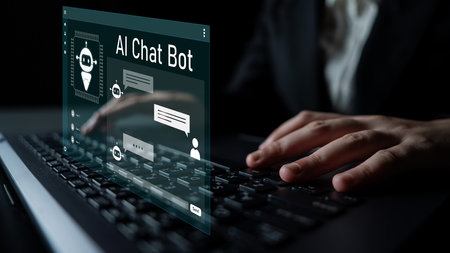 AI chatbot interface facilitates communication, chatbot, and AI interaction for automated user...