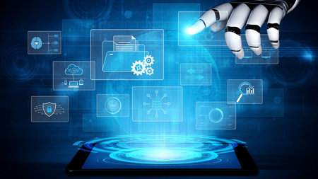 AI coordinating business infrastructure, managing digital systems, synchronizing cloud platforms,...
