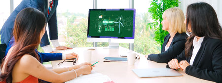 Computer Software Leading the Way in Green Business strategy and Sustainability, promoting sustainable growth. Discover business lead with sustainable, green innovations for a healthier planet. briskの写真素材