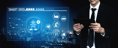 Smart grid system integrating renewable energy sources, energy storage, smart inverters, and demand...