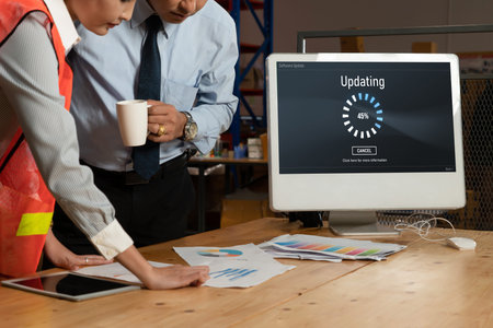 Software update on computer for modish version of device software upgrade