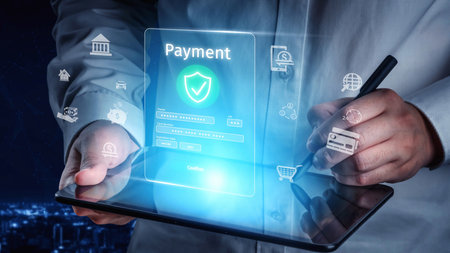 Secure online payment, safe e-commerce transactions, digital payment solutions, online financial...