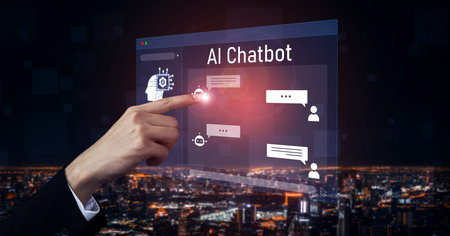 AI chatbot interface facilitates communication, chatbot, and AI interaction for automated user...