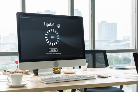 Software update on computer for modish version of device software upgrade