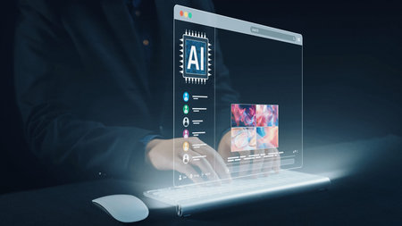 AI platform generating art images with dynamic interface. AI-generated content appears in image...