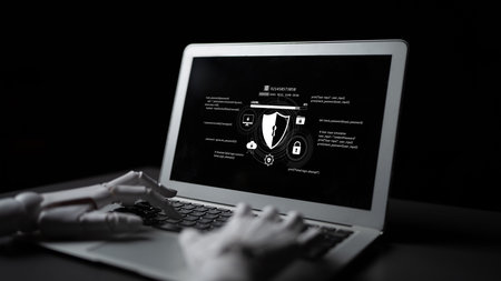AI artificial intelligence strengthens cybersecurity with intelligent threat detection, virtual...