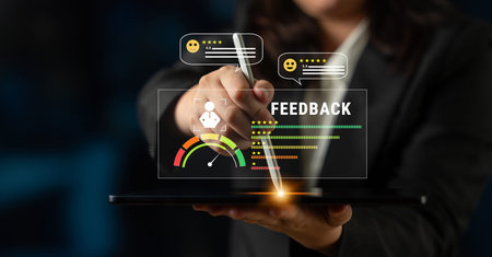 A system for collecting customer feedback and measuring service quality. A dashboard with user...